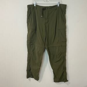 REI Co-op Sahara Convertible Pant Men's Hiking Outdoor Zip Off Green 40 x 30